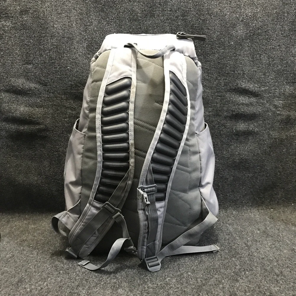 Nike BA5259-041 Hoops Elite Pro Basketball Backpack Gray/Black w/ Nike Quad Zip